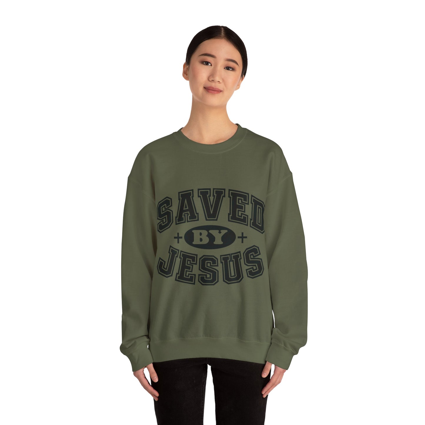 Saved By Jesus Unisex Crewneck Sweatshirt
