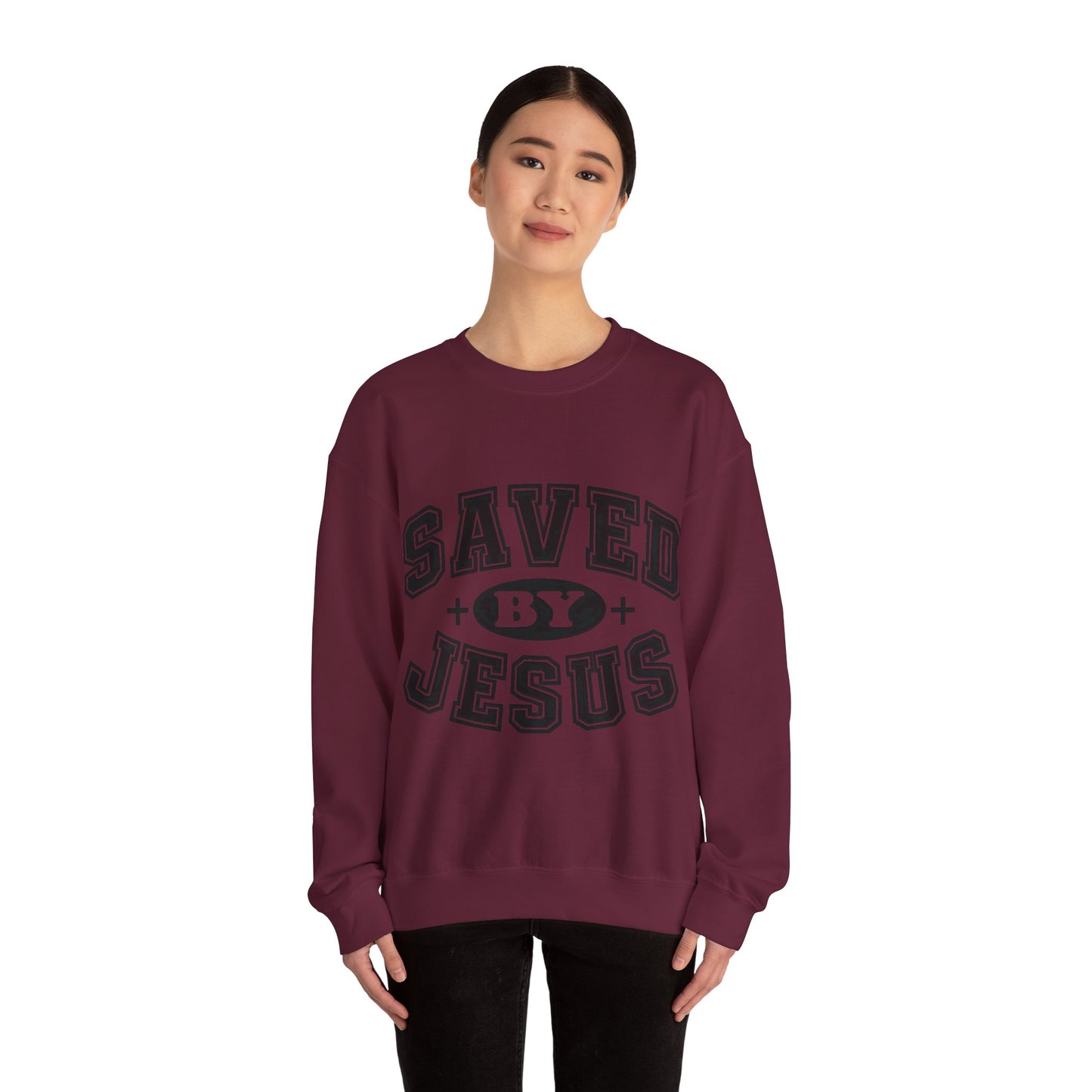 Saved By Jesus Unisex Crewneck Sweatshirt