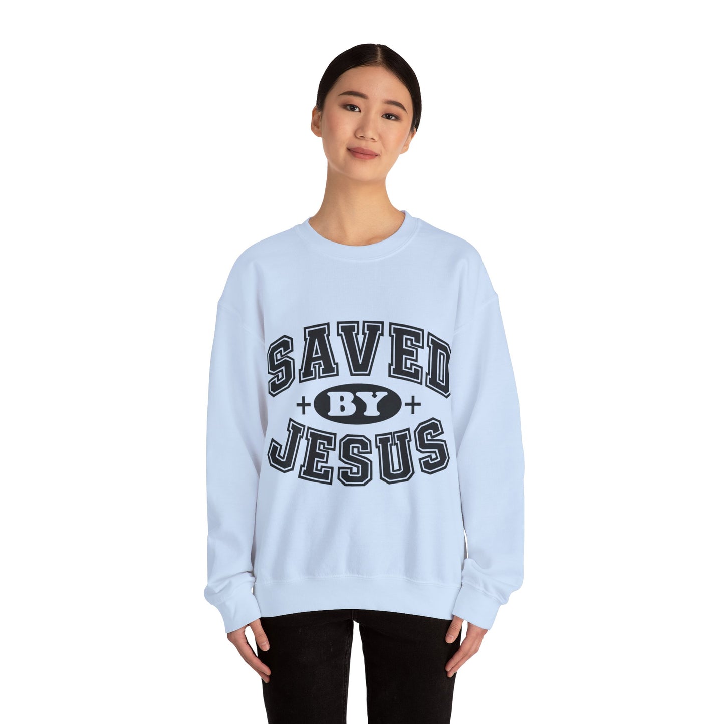 Saved By Jesus Unisex Crewneck Sweatshirt