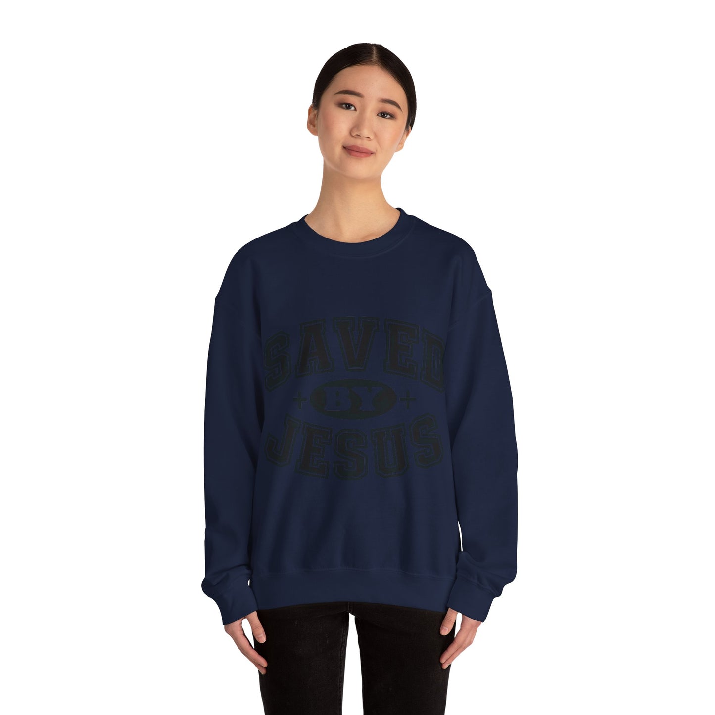 Saved By Jesus Unisex Crewneck Sweatshirt