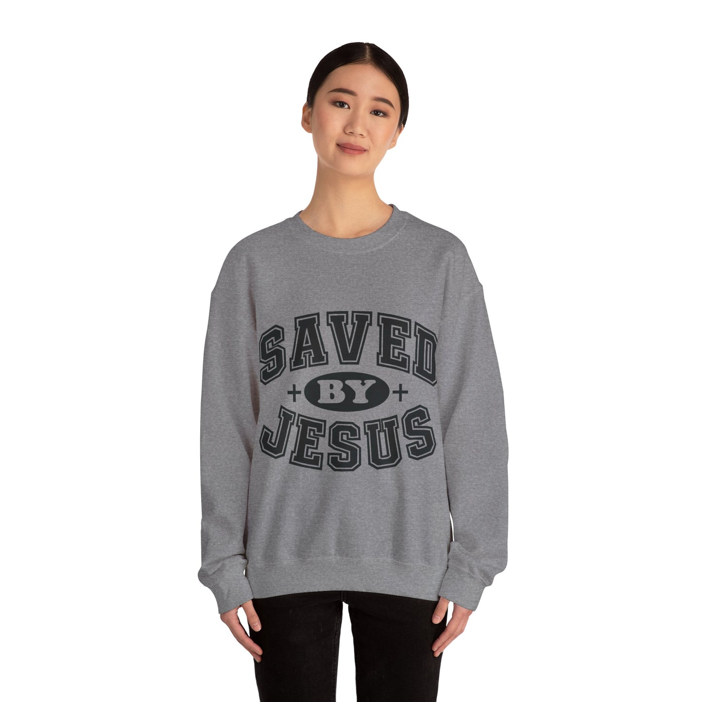 Saved By Jesus Unisex Crewneck Sweatshirt