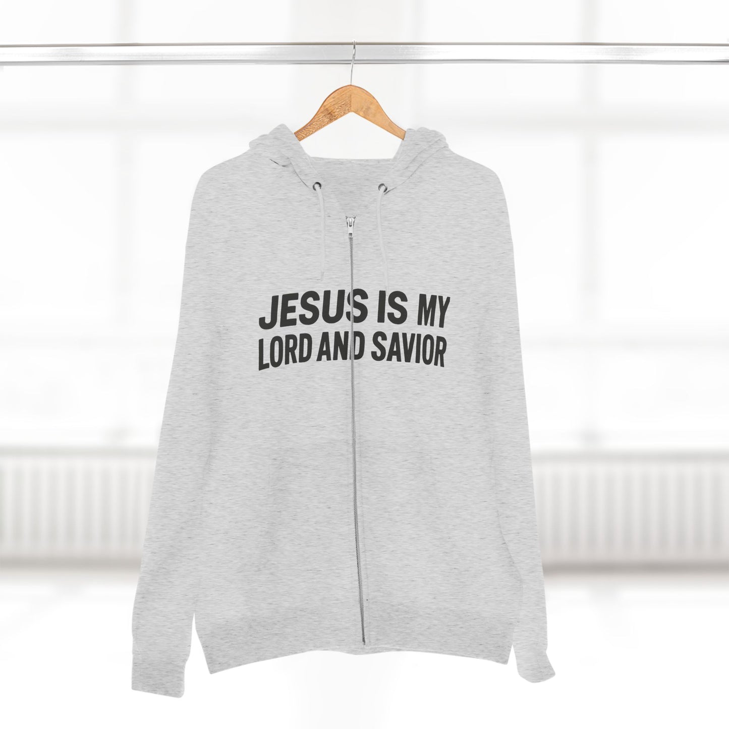 Faith-Based Unisex Zip Hoodie, Inspirational Apparel, Christian Sweatshirt, Religious Gift, Church Attire, Jesus Hoodie