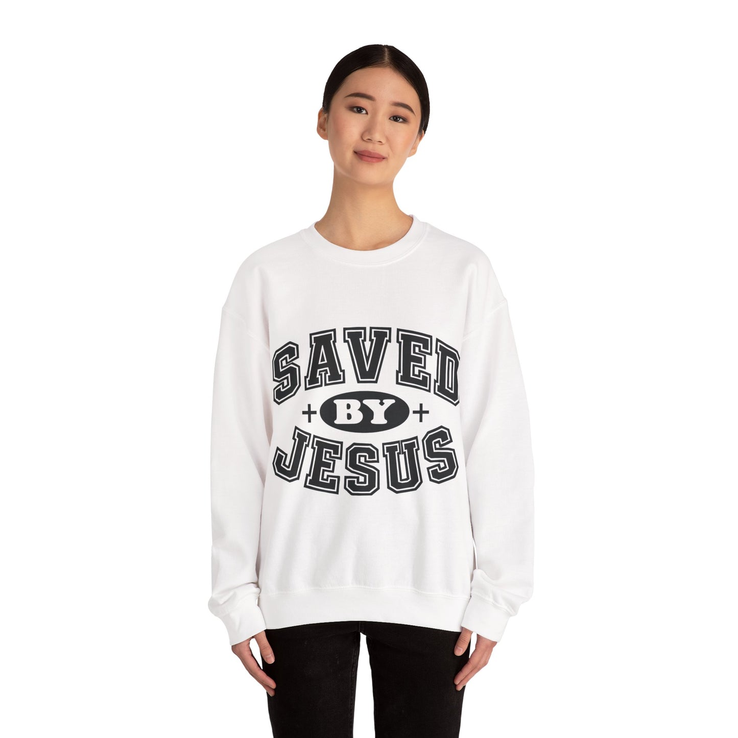 Saved By Jesus Unisex Crewneck Sweatshirt